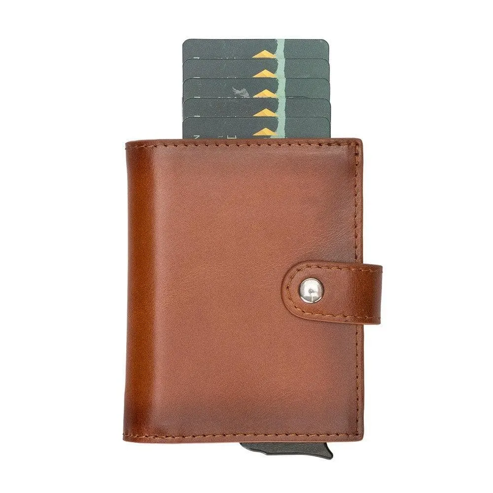 Palermo Zip Mechanical Genuine Leather Card Holder