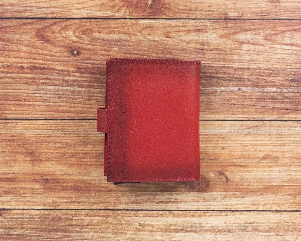Palermo Zip Mechanical Genuine Leather Card Holder