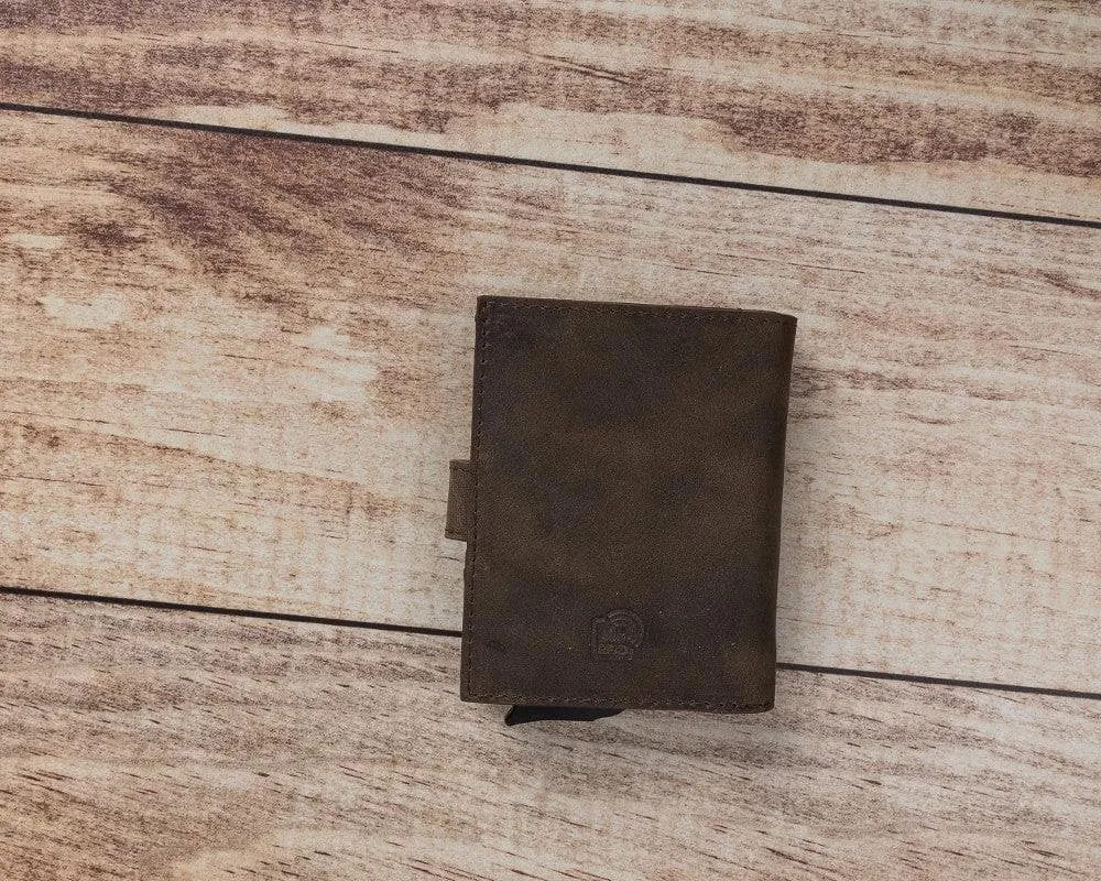 Palermo Zip Mechanical Genuine Leather Card Holder