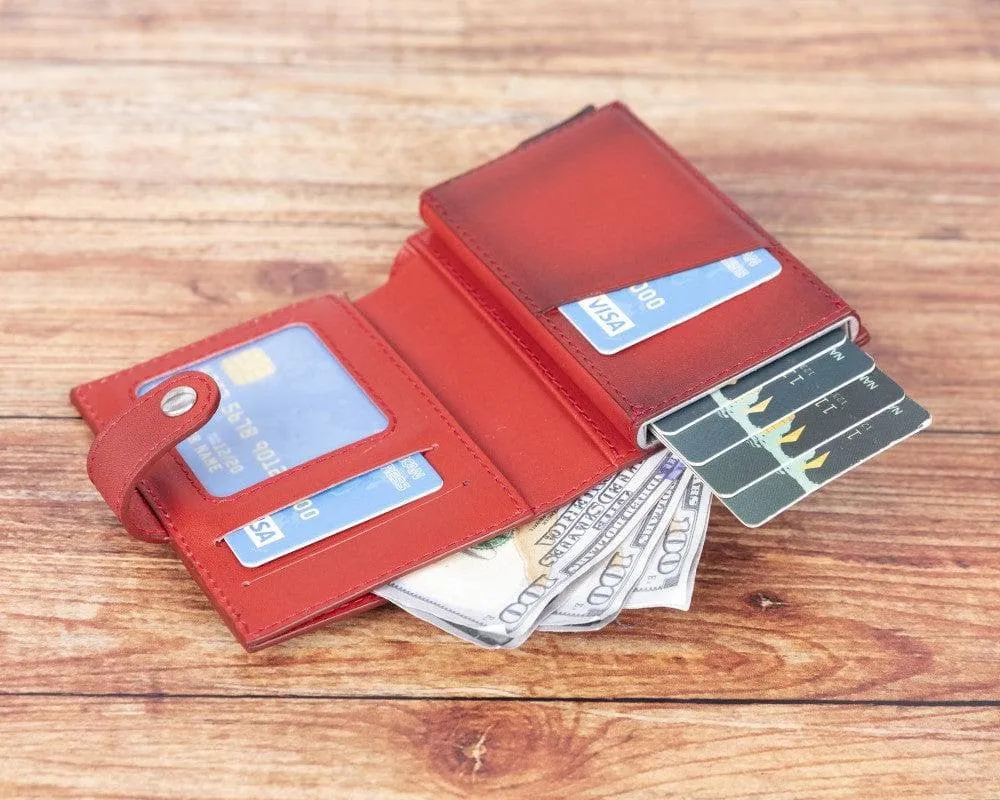 Palermo Zip Mechanical Genuine Leather Card Holder