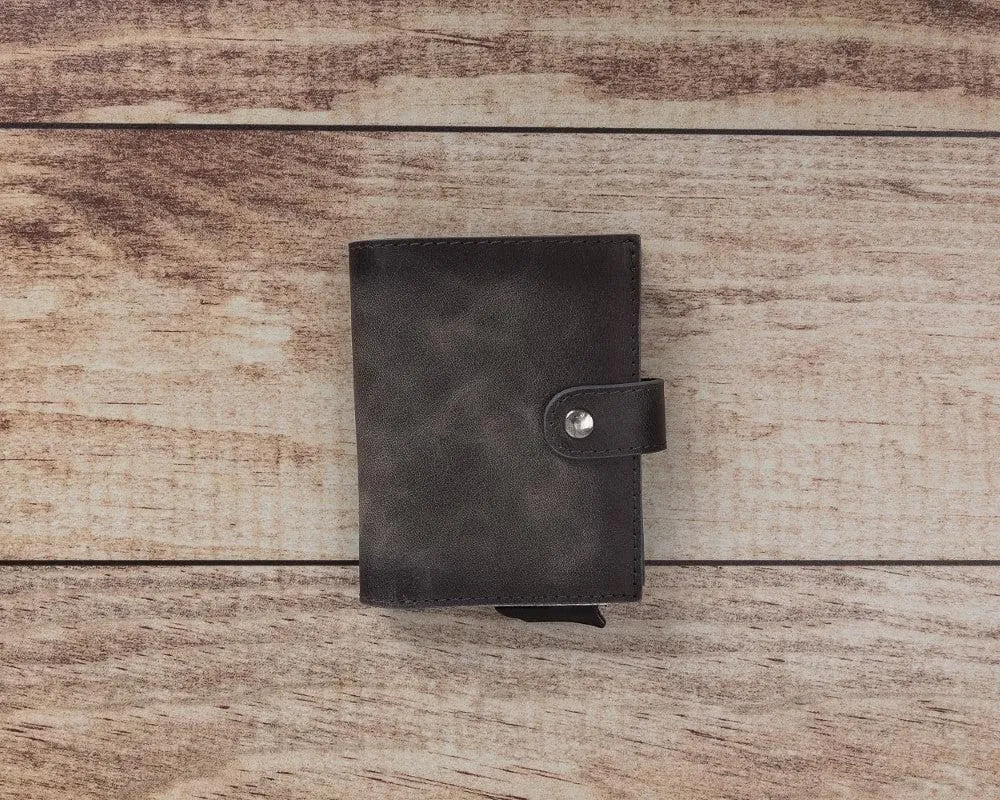 Palermo Zip Mechanical Genuine Leather Card Holder
