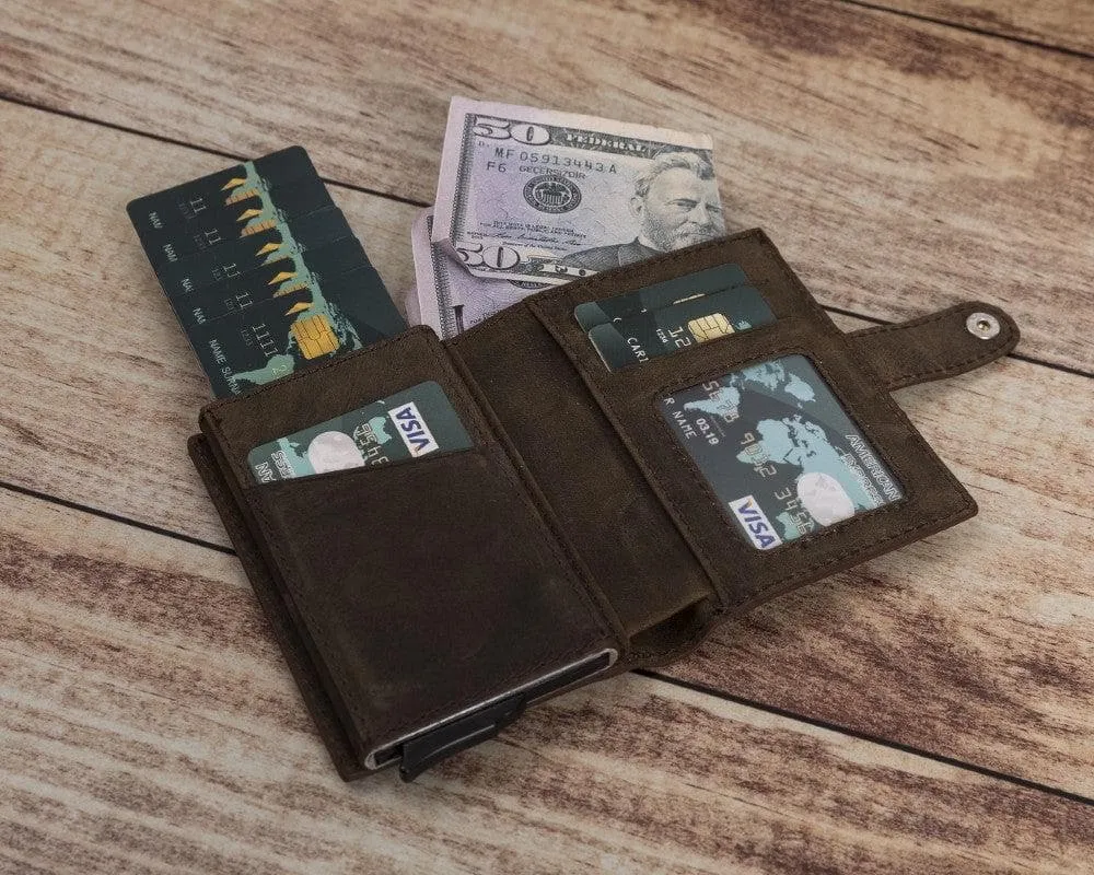 Palermo Zip Mechanical Genuine Leather Card Holder