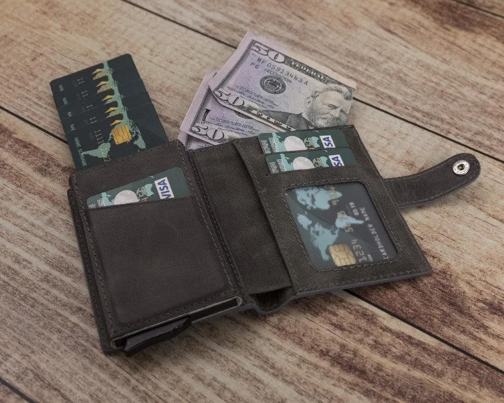 Palermo Zip Mechanical Genuine Leather Card Holder