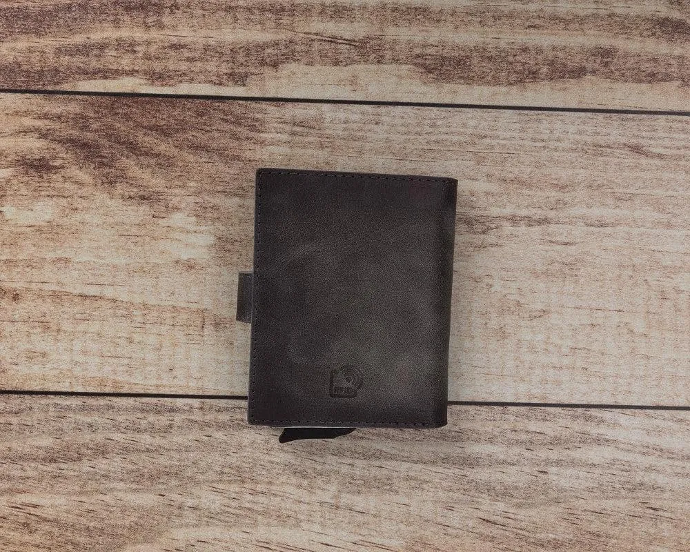 Palermo Zip Mechanical Genuine Leather Card Holder