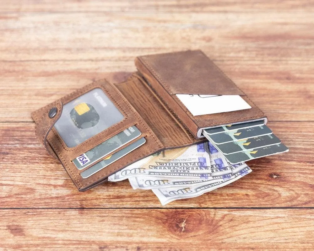 Palermo Zip Mechanical Genuine Leather Card Holder