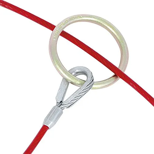 PeakWorks V8208604-4' (1.2 m) Cable Anchor Sling - 1/4" PVC Coated Galvanized Cable