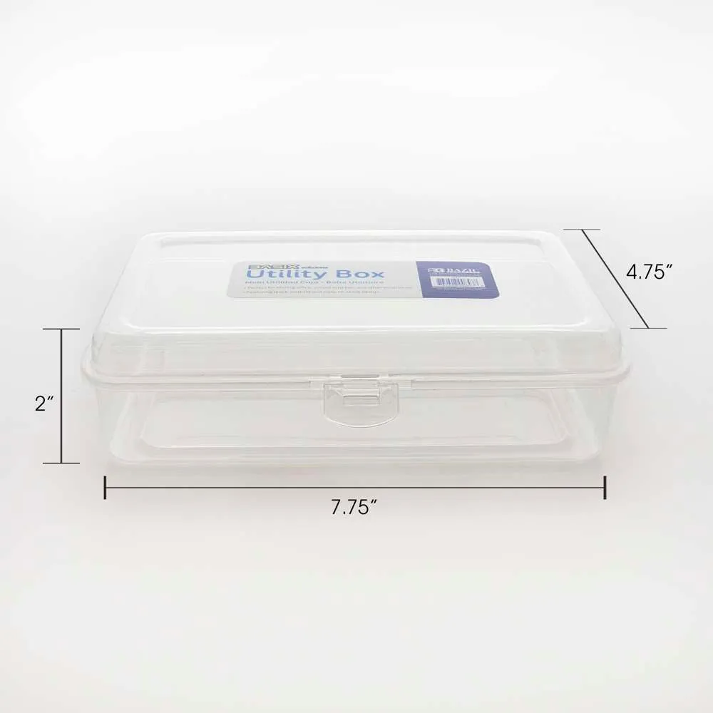 Pencil Case Multipurpose Utility Box - Basix Clear