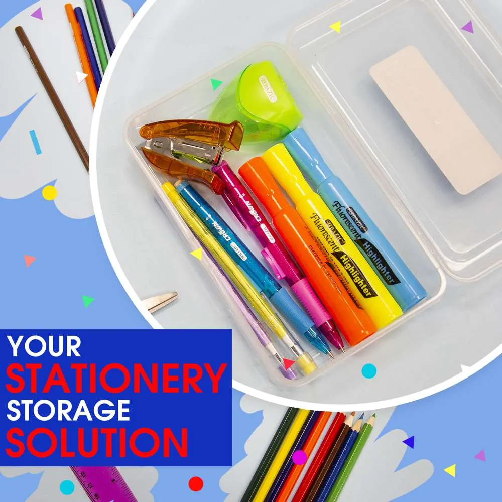 Pencil Case Multipurpose Utility Box - Basix Clear