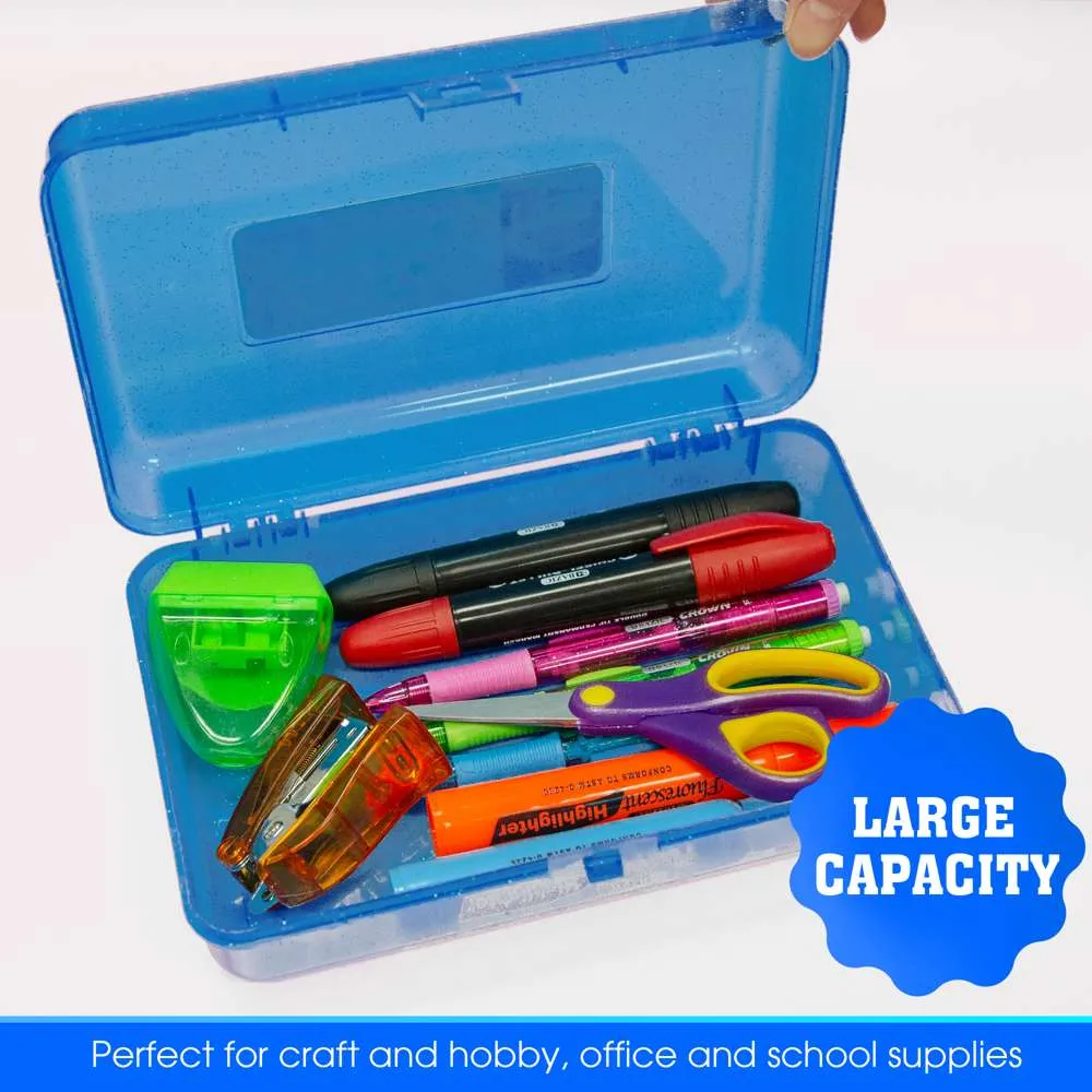 Pencil Case Multipurpose Utility Box - Glitter Bright Color