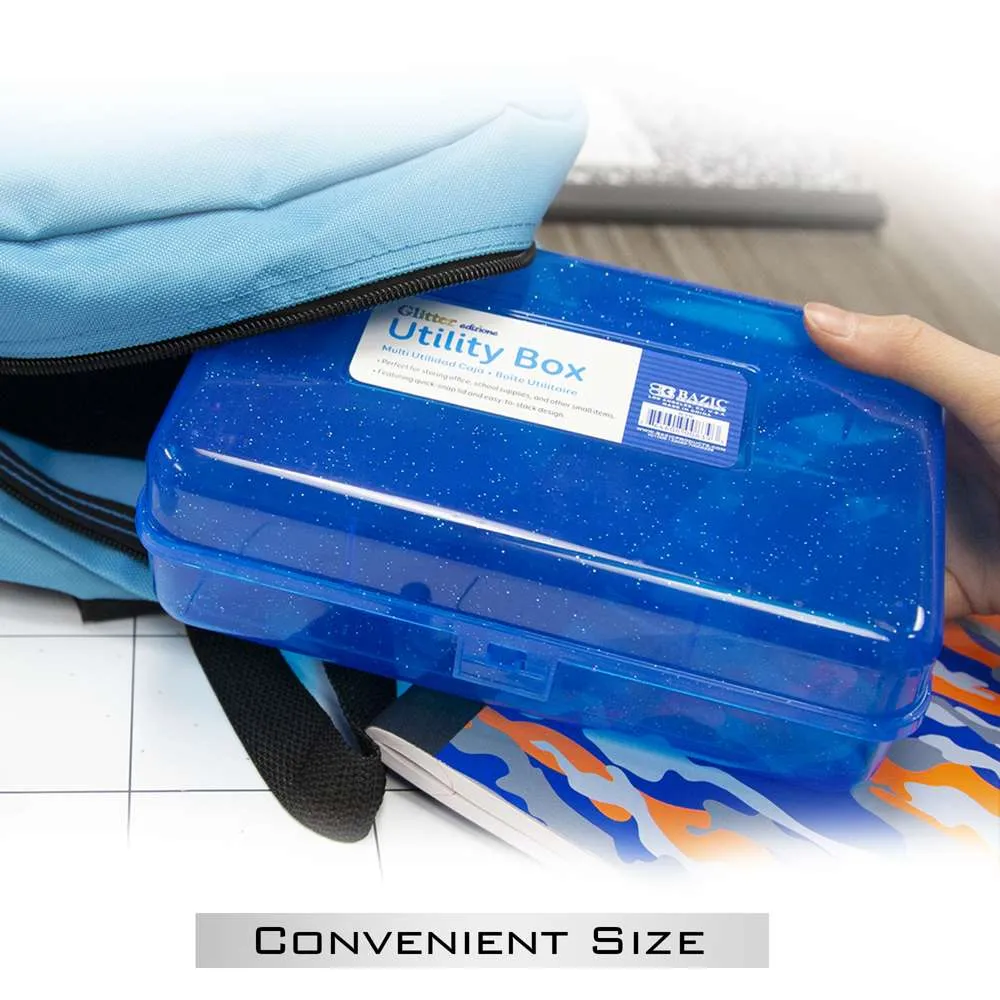 Pencil Case Multipurpose Utility Box - Glitter Bright Color