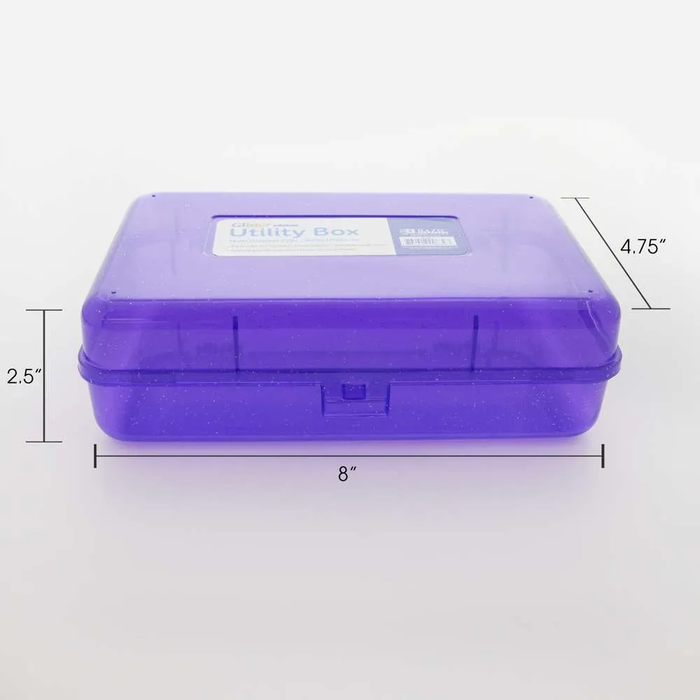 Pencil Case Multipurpose Utility Box - Glitter Bright Color