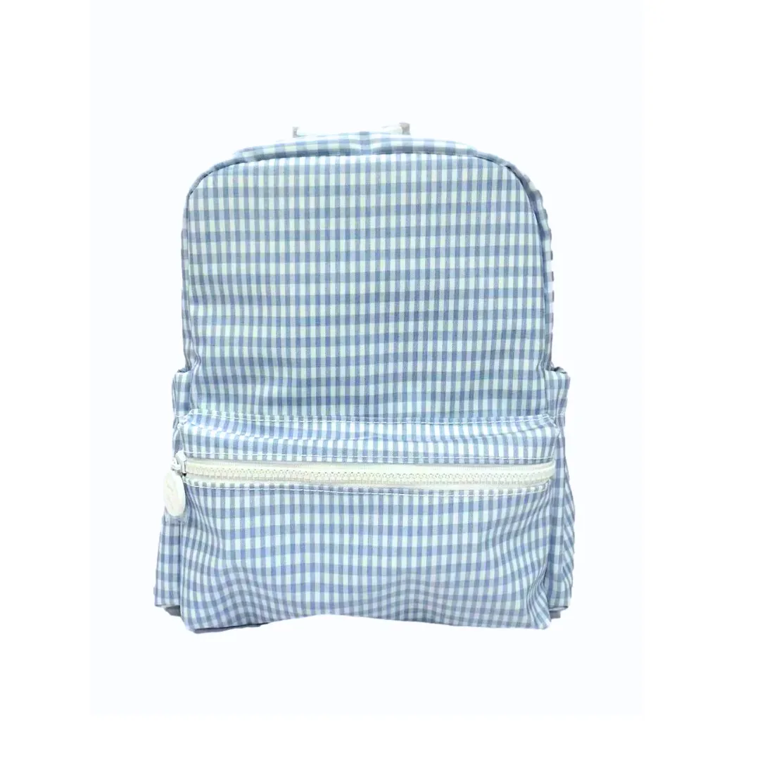 Personalized Nylon Small Backpack Gingham Mist