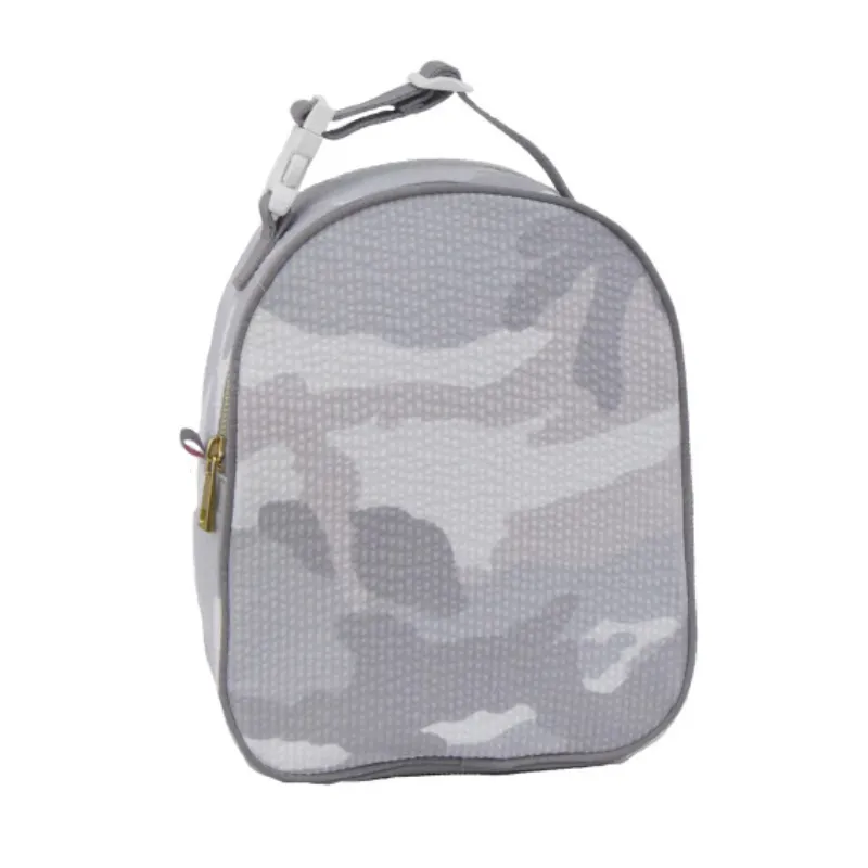 Personalized Seersucker Snow Camo Lunch Box