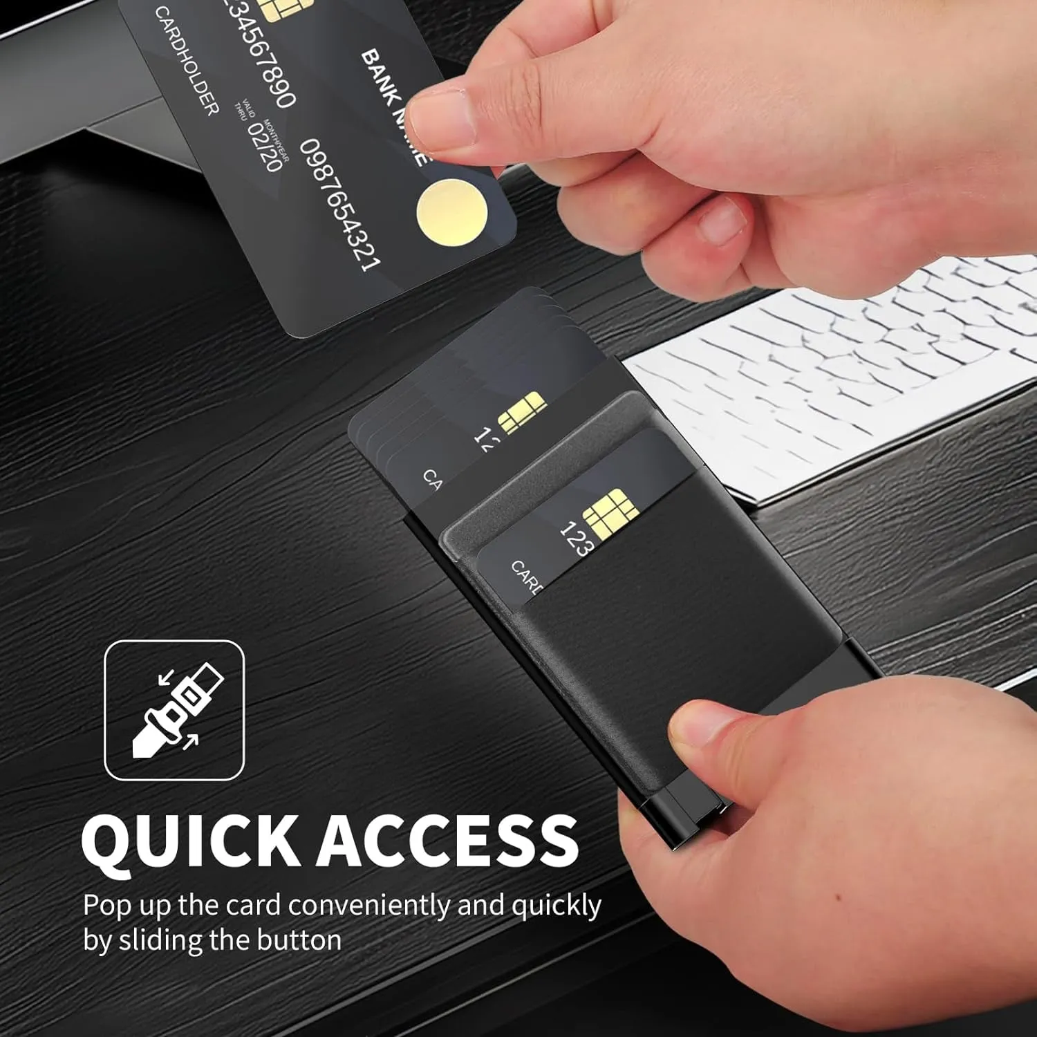 Pop Up RFID Blocking Business Aluminium Credit Card Wallet