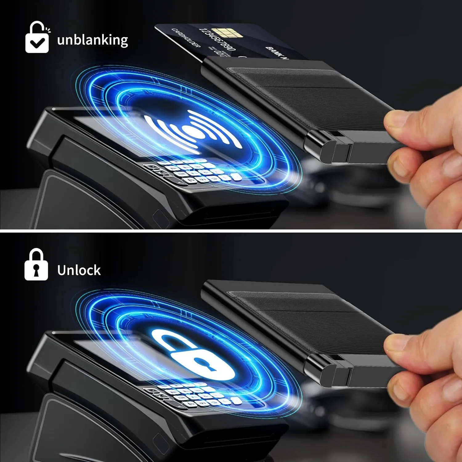 Pop Up RFID Blocking Business Aluminium Credit Card Wallet