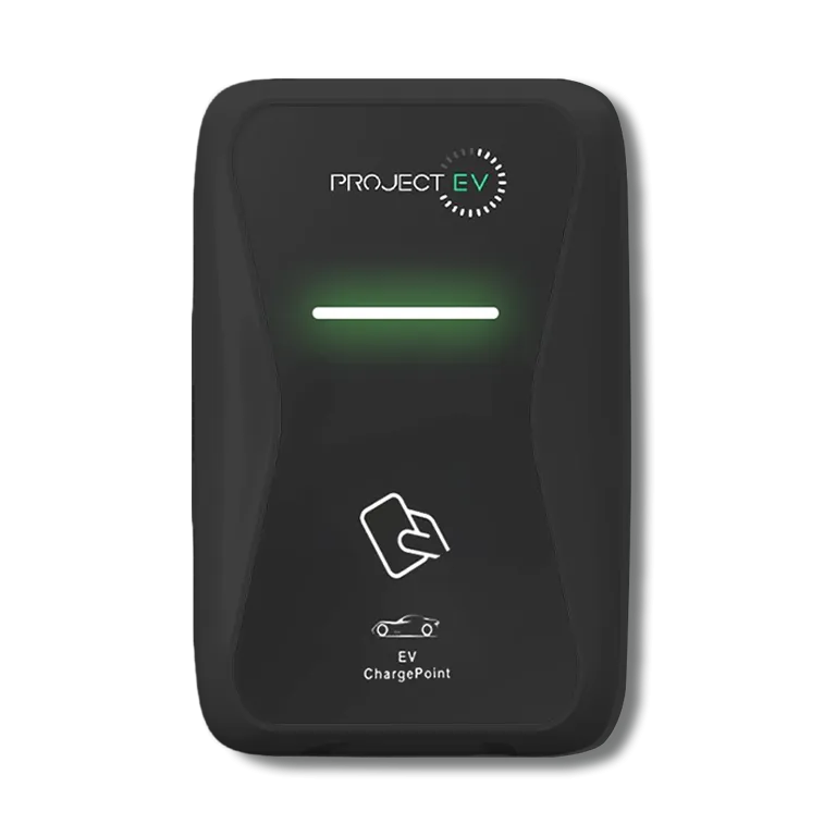 Project EV EVA-07S-SE-RFID-4G 7.3kW Pro Earth Wall AC Electric Vehicle Charger Single Gun RFID - 4G & SIM (5 Years)