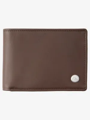 Quiksilver Mac Tri-Fold Leather Wallet - Chocolate Brown