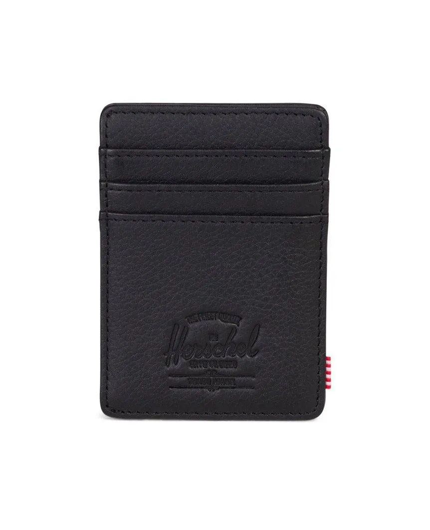 Raven Wallet Black Pebbled Leather