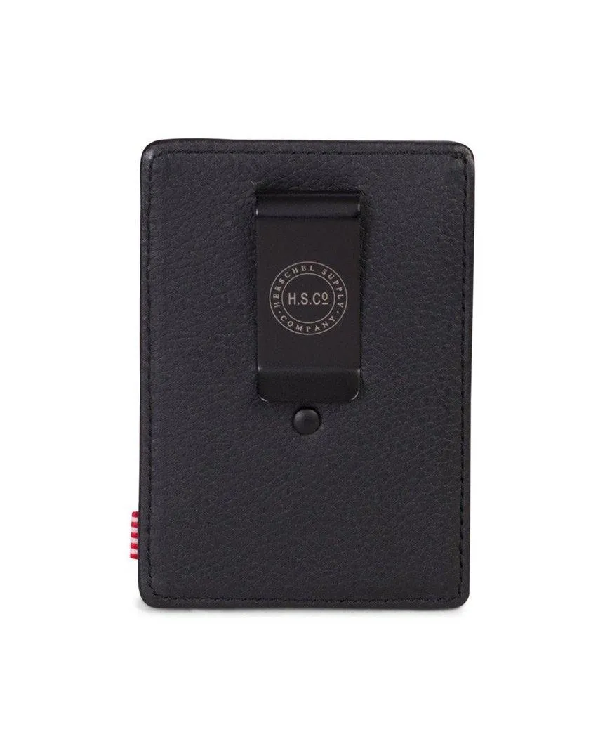 Raven Wallet Black Pebbled Leather
