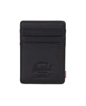 Raven Wallet Black Pebbled Leather