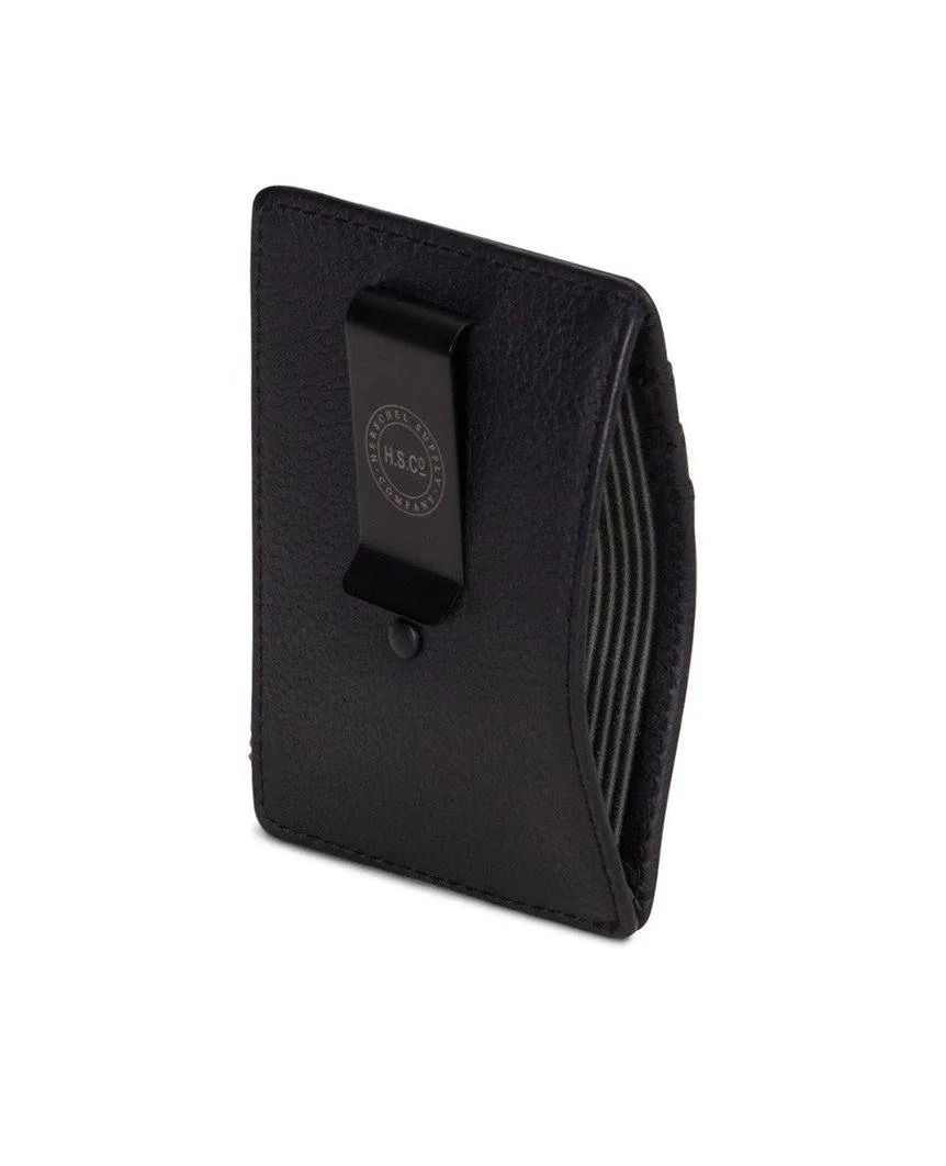 Raven Wallet Black Pebbled Leather