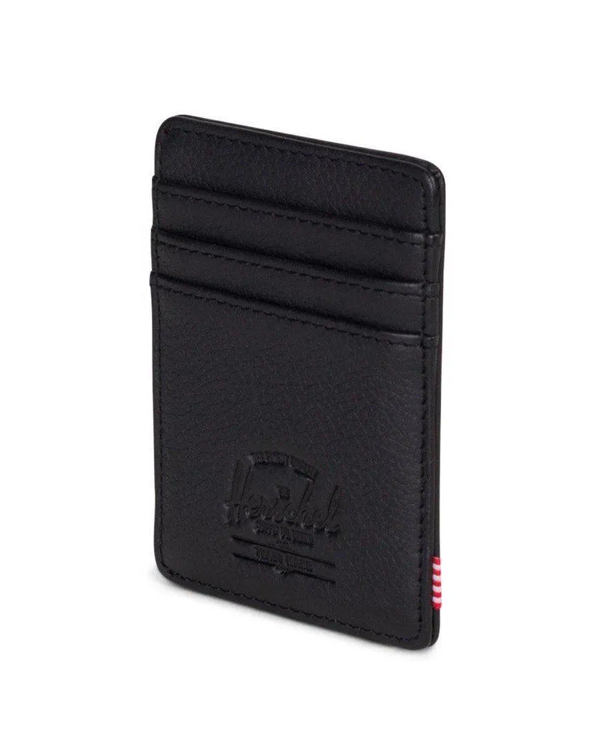 Raven Wallet Black Pebbled Leather