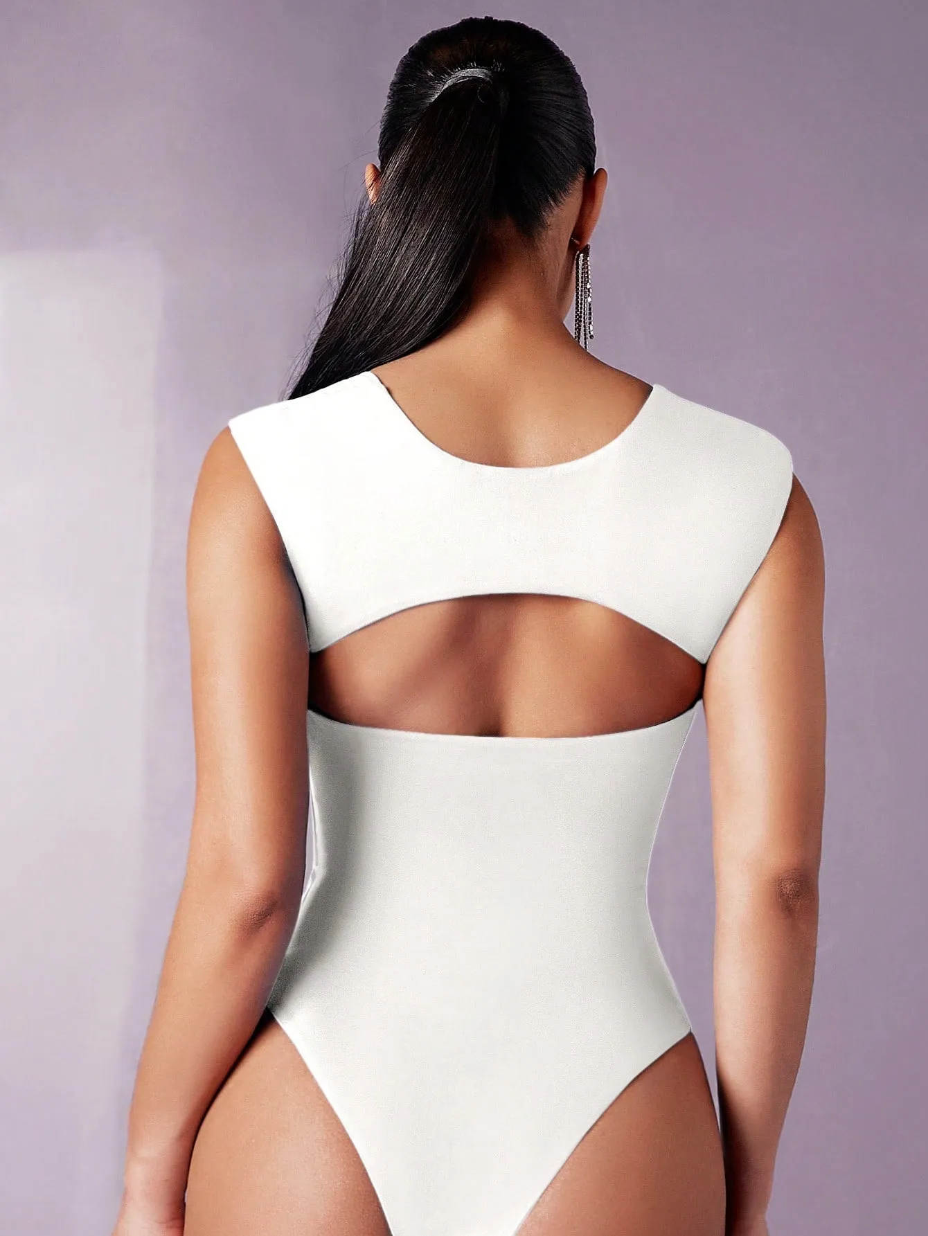 Silquee Body unicolor de espalda con abertura
