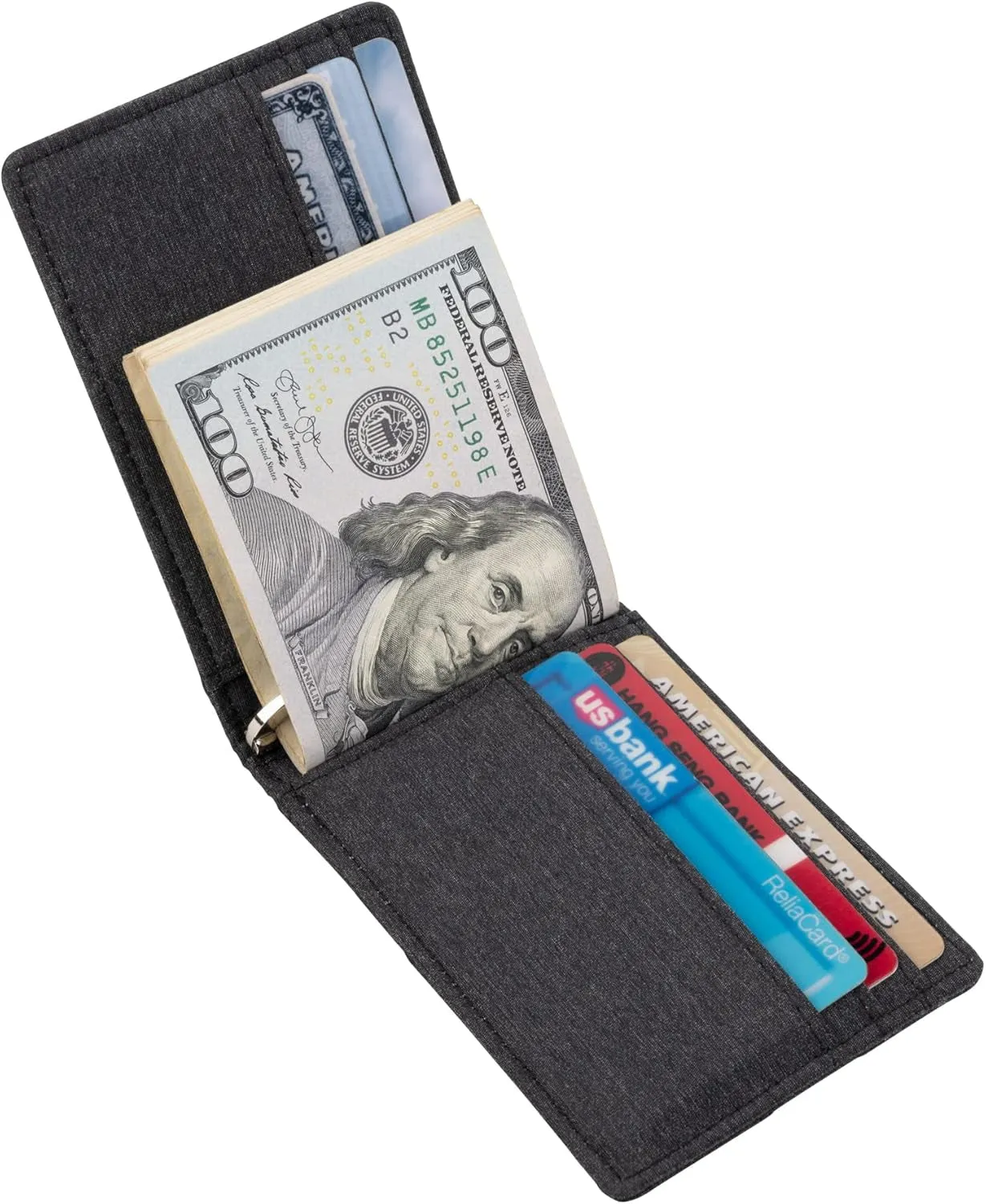 Slim Bifold Wallet for Men with Money Clip, RFID Blocking  waterproof Front Pocket Wallet