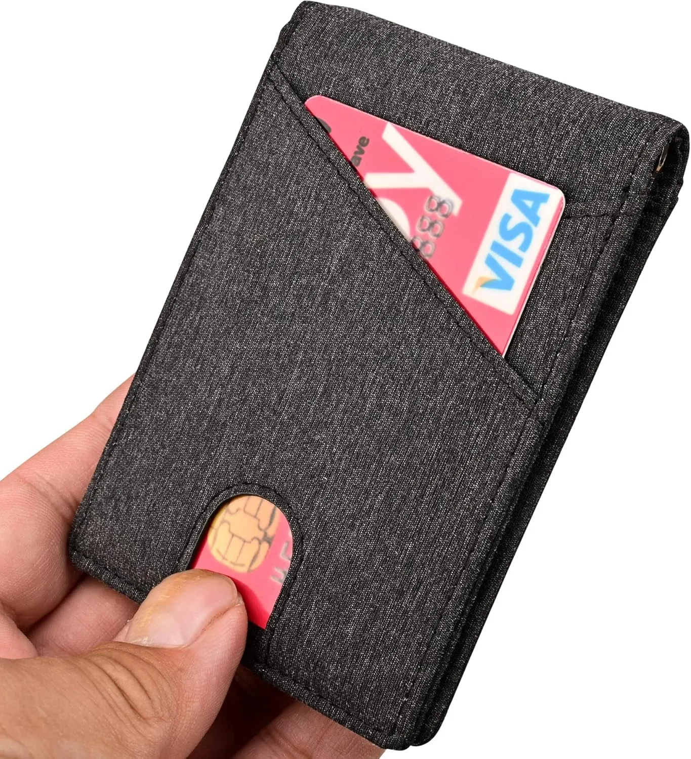 Slim Bifold Wallet for Men with Money Clip, RFID Blocking  waterproof Front Pocket Wallet