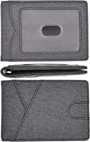 Slim Bifold Wallet for Men with Money Clip, RFID Blocking  waterproof Front Pocket Wallet