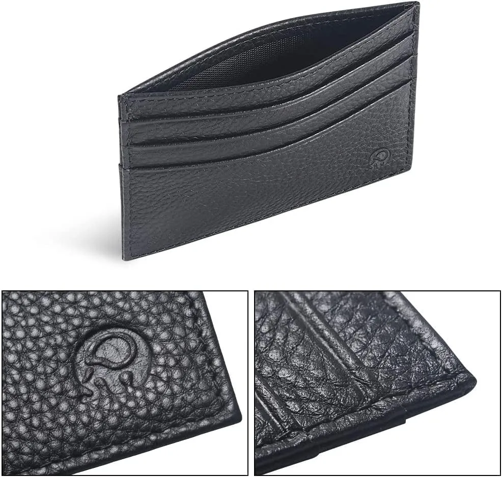 Slim Credit Card Holder Wallet RFID Blocking Leather Wallet