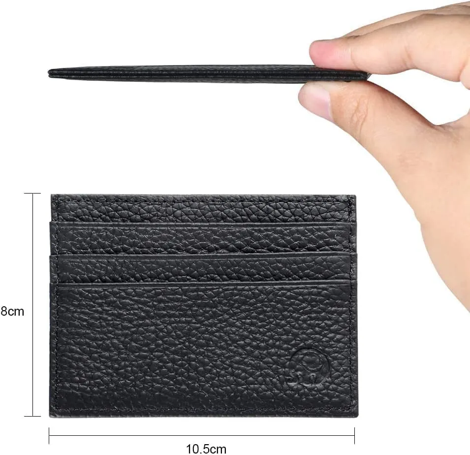 Slim Credit Card Holder Wallet RFID Blocking Leather Wallet