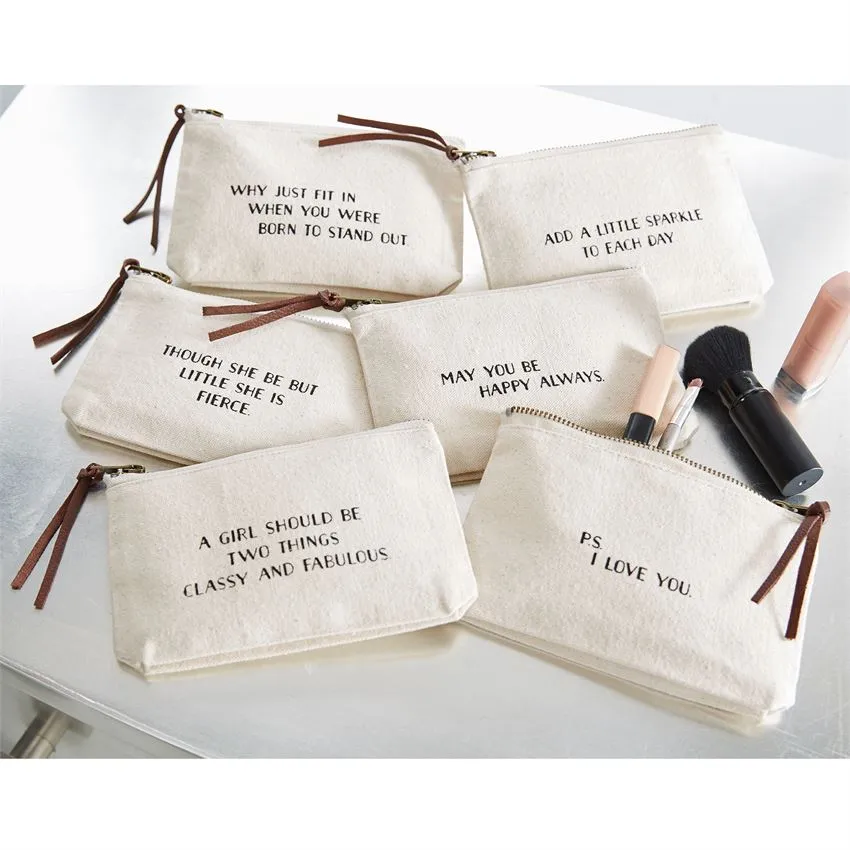 Small Canvas Cosmetic Bag