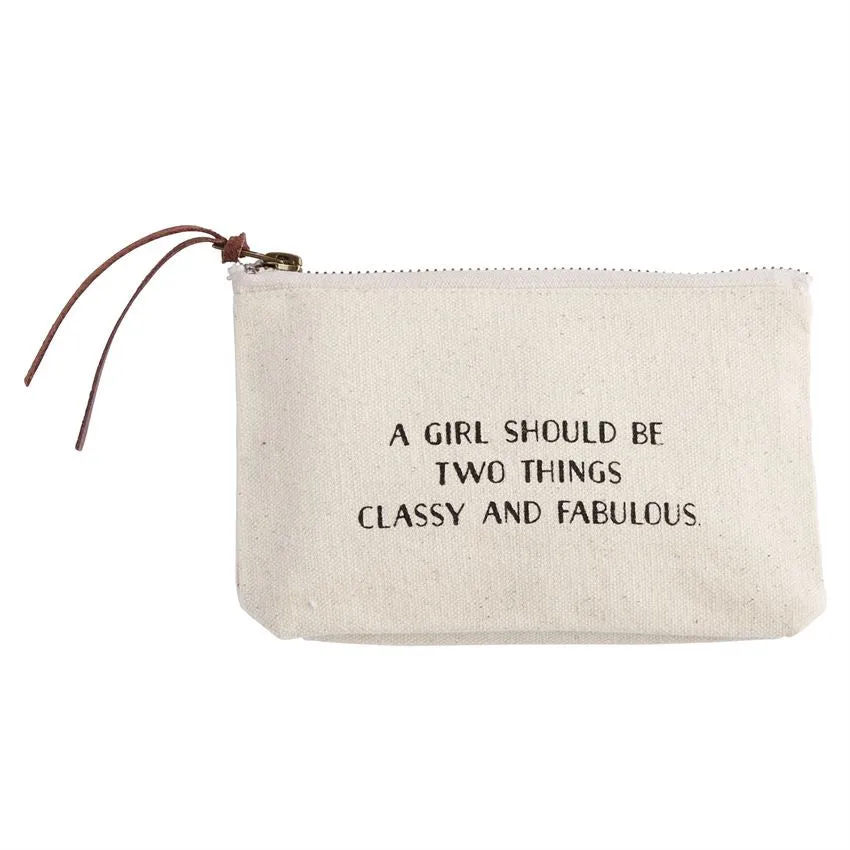 Small Canvas Cosmetic Bag