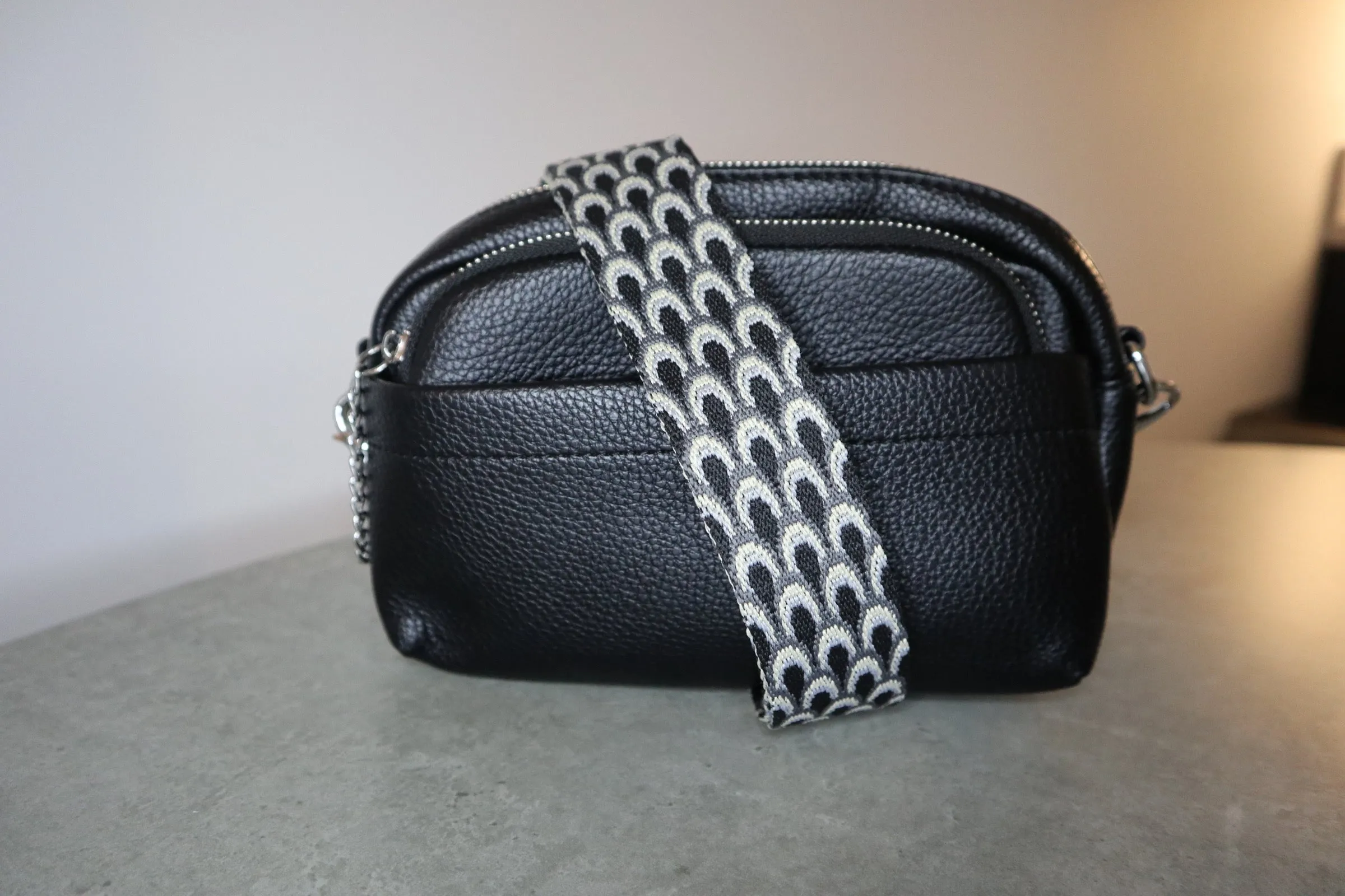 Sophia Black Crossbody Bag