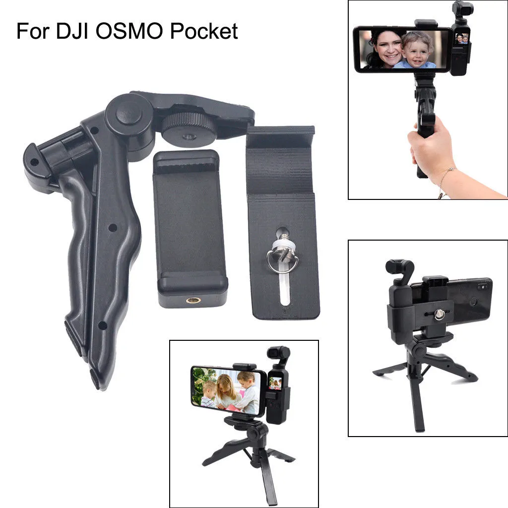 STARTRC For DJI OSMO Pocket Extended Camera Tripod Bracket Mount Phone Holder Accessory  black
