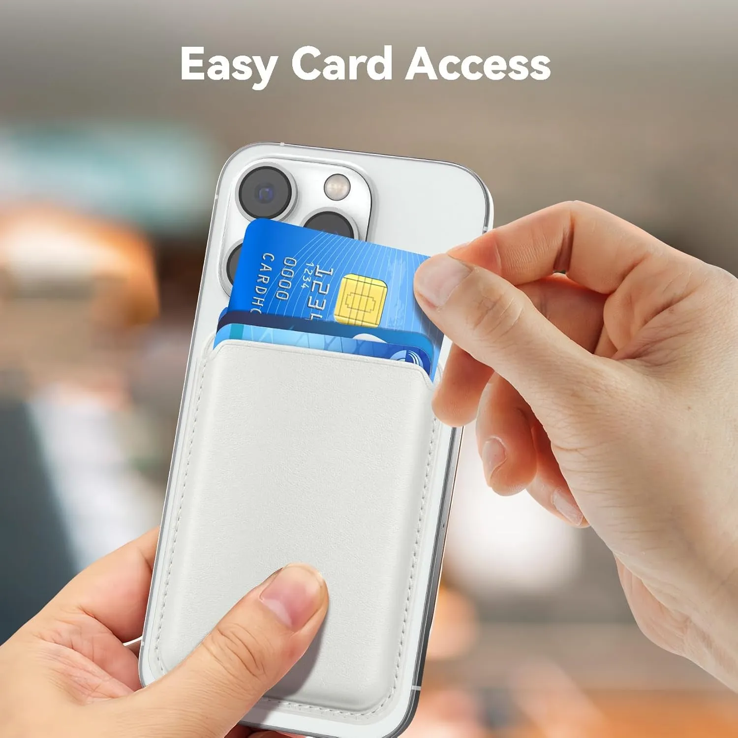 Stronger Magnetic Wallet Cell Phone Card Holder