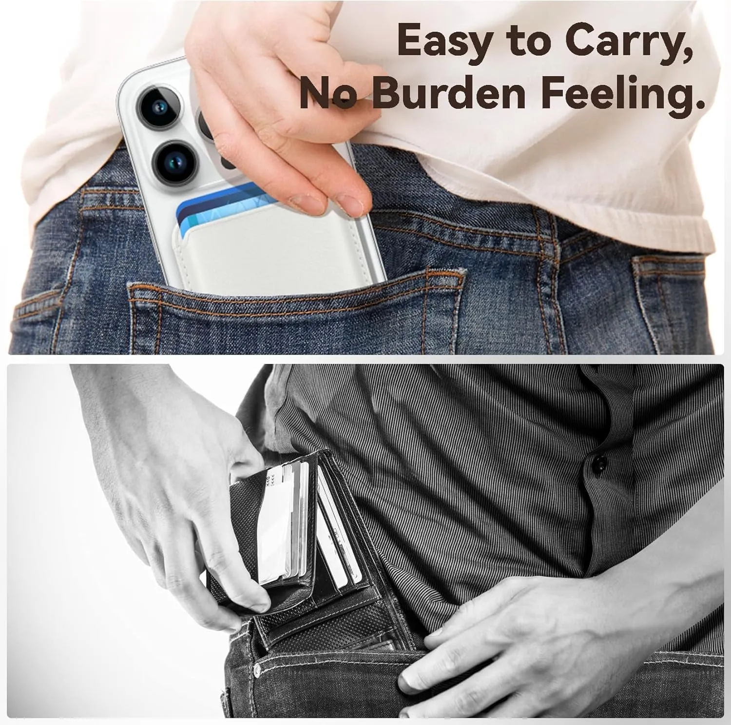 Stronger Magnetic Wallet Cell Phone Card Holder