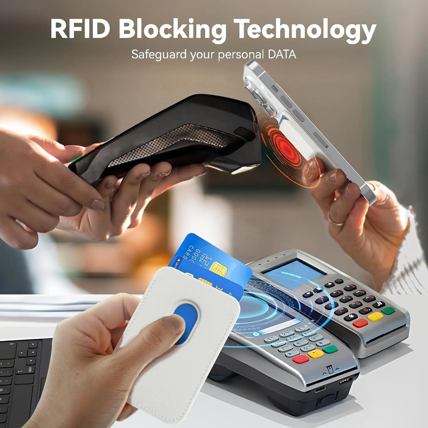 Stronger Magnetic Wallet Cell Phone Card Holder