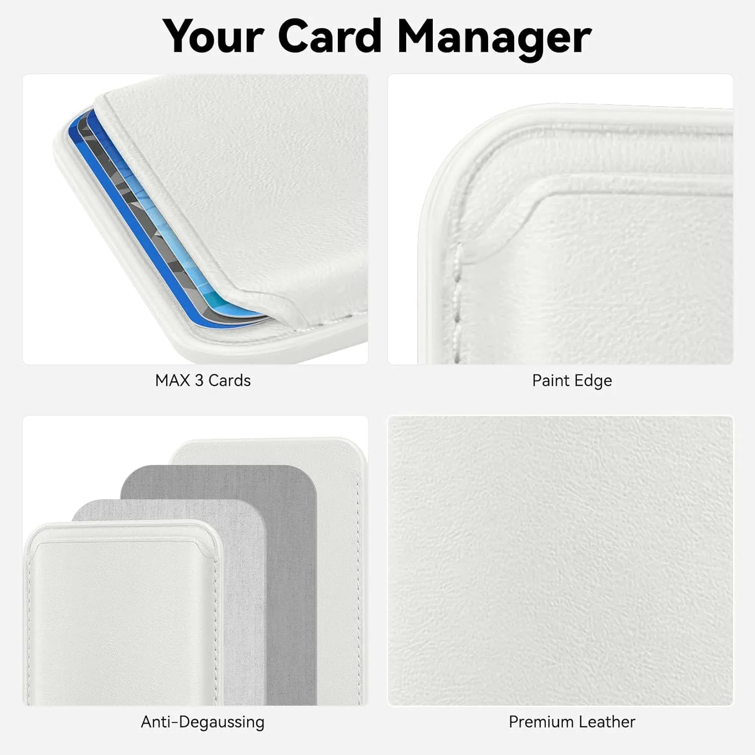 Stronger Magnetic Wallet Cell Phone Card Holder