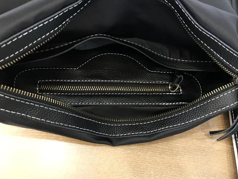 Stylish White Black Leather Tote Bag Shoulder Tote Bag Crossbody Tote Purse For Women