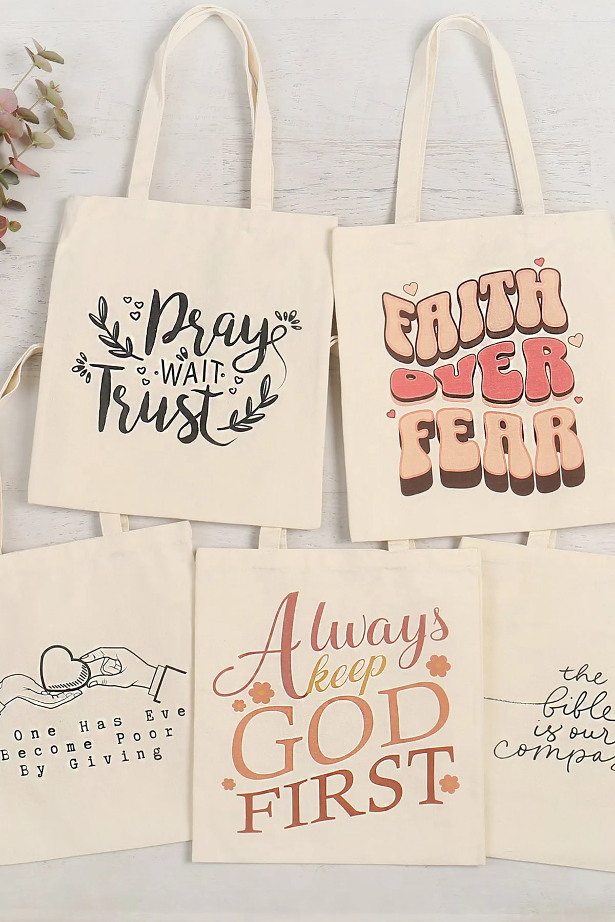 THE BIBLE IS OUR COMPASS PRINT TOTE BAG