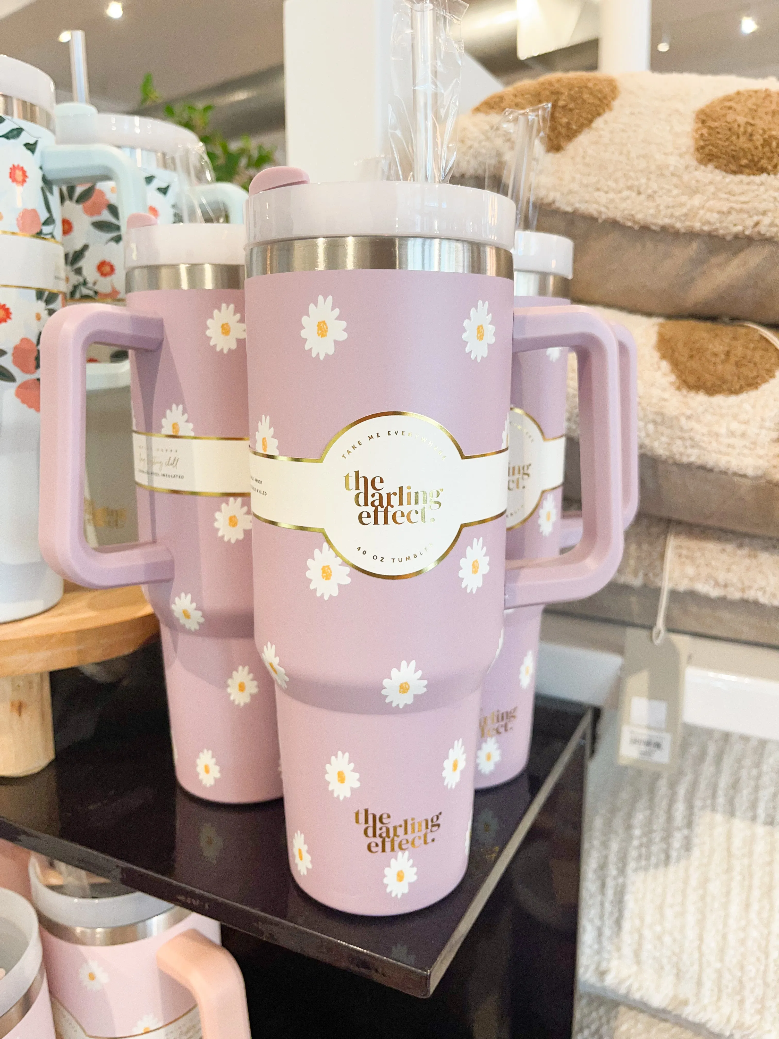 The Darling Effect - Take Me Everywhere Tumbler - Dancing Daisy Lilac