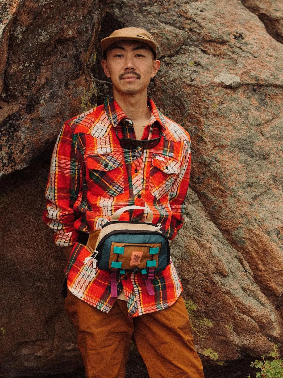 Topo Designs Mountain Hip Pack Khaki Pond Blue