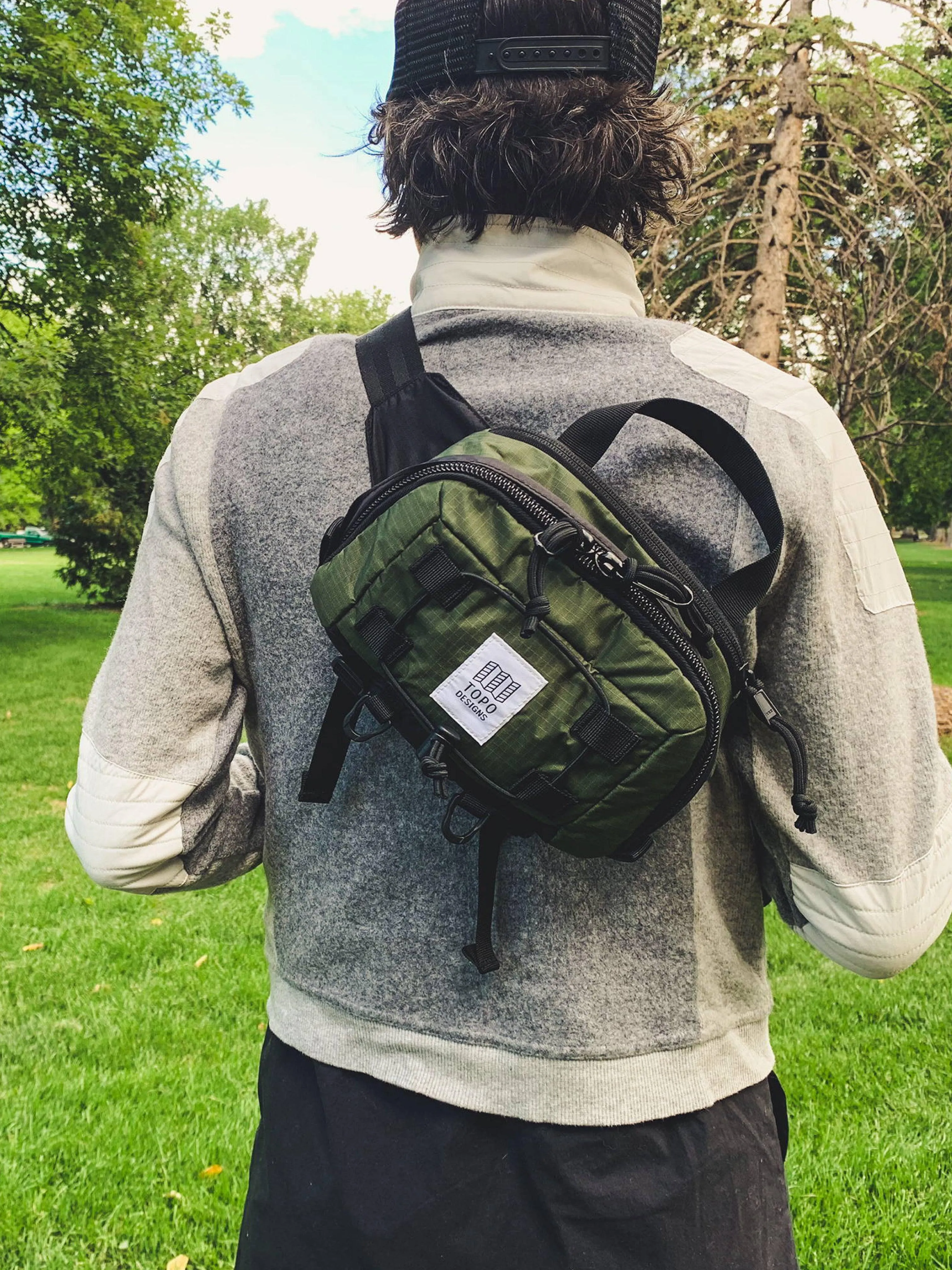 Topo Designs Mountain Hip Pack Khaki Pond Blue