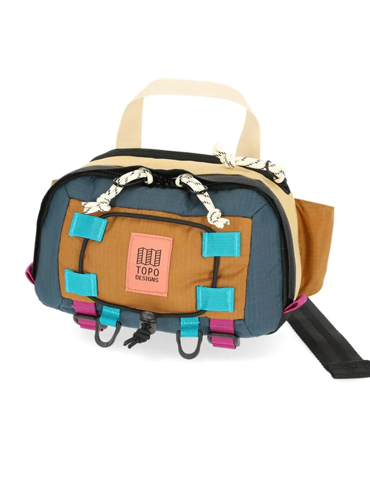 Topo Designs Mountain Hip Pack Khaki Pond Blue