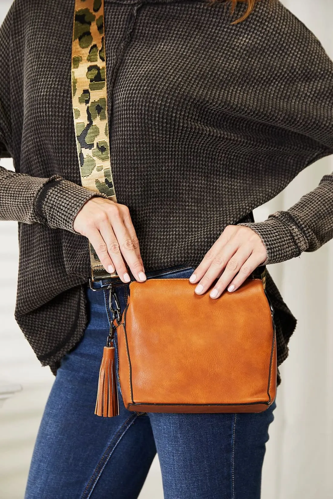 Wide Strap Crossbody Bag