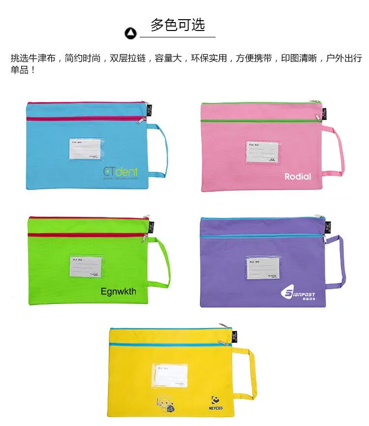 Zip Document Case with Side Handle